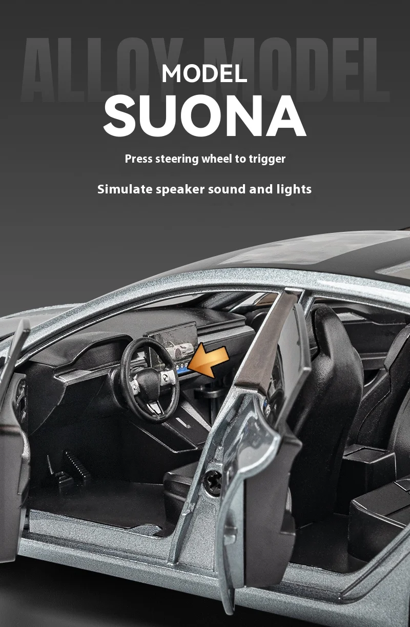 1:24 Scale Tesla Model 3 Trailer Rv Model Children'S Toy Car With Sound And Light