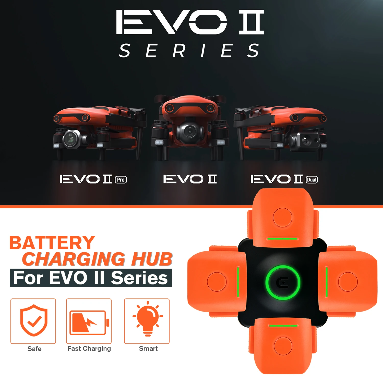 Autel Robotics Multi-battery Charger Original 4 in 1 Battery Charging Hub Camera Drone Battery Charging For EVO II Series