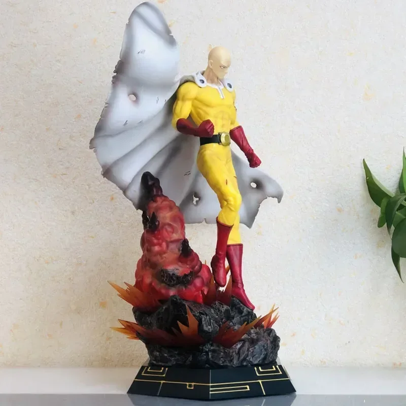 

43 см, новая Оригинальная фигурка человека в форме дырокола, модель Сайтама, куклы, фигурки героев Dxf, ПВХ, фигурки героев, коллекционные Крупногабаритные украшения