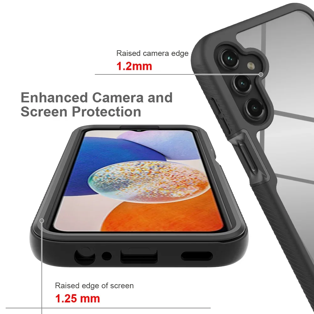 Hybrid Rugged Armor Shockproof Phone Case with TPU Plastic Back Cover
