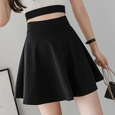 mini skirt shintimes 2020 Summer Mini Skirt Sexy Black School Skirt Women Korean Fashion Skirts Womens High Waist White Ladies Skirts Falda red skirt Skirts