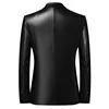 Plus Size 6XL 7XL 8XL Men's Leather Suit Jacket 2023 Autumn New Classic Black Business Casual Loose Pu Coats Male Brand 2