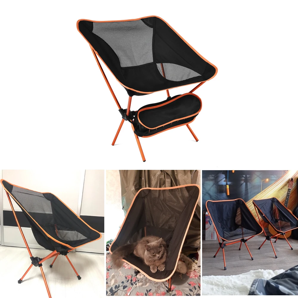 Superhard High Load Aluminiu Foldable Deck Chair Portable Camping Beach Chair Ultralight Folding Chair Outdoor Tools
