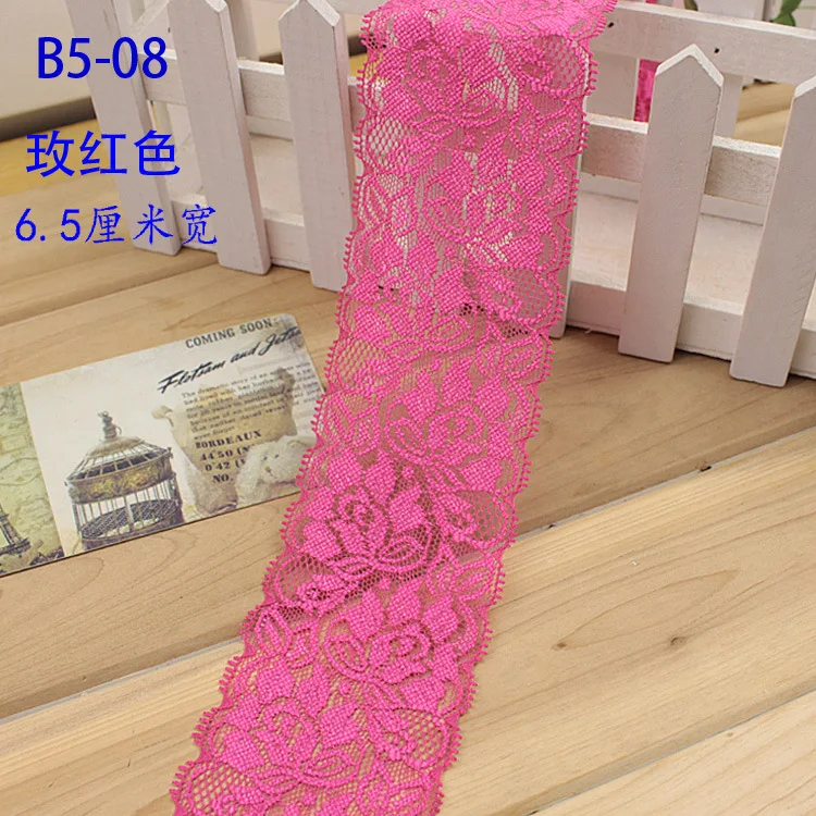 8cm Soft Elastic Spandex Lace Trim Fabric Ribbons Tape DIY Clothing  Underwear Accessories Wedding Decoration White