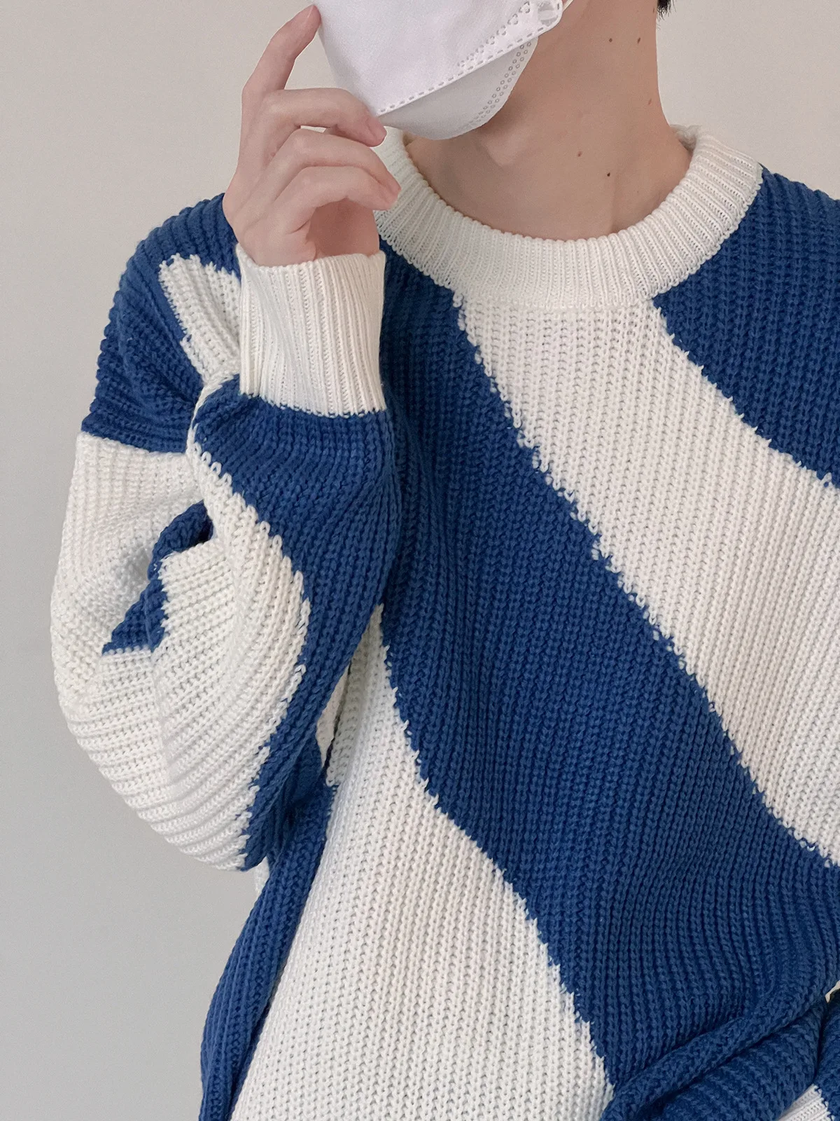 Autumu Sweaters Pullovers for Men Harajuku Cozy Loose Cow Patchwork Jumpers Winter Couples Lazy Retro Warm Oversized Knitwear