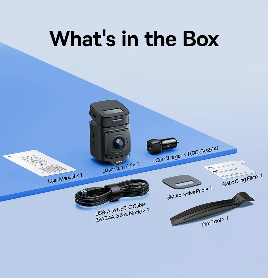 VD1 4K Dash Cam Front UHD Car Camera Night Vision Built-in GPS ADAS Car DVR 140F