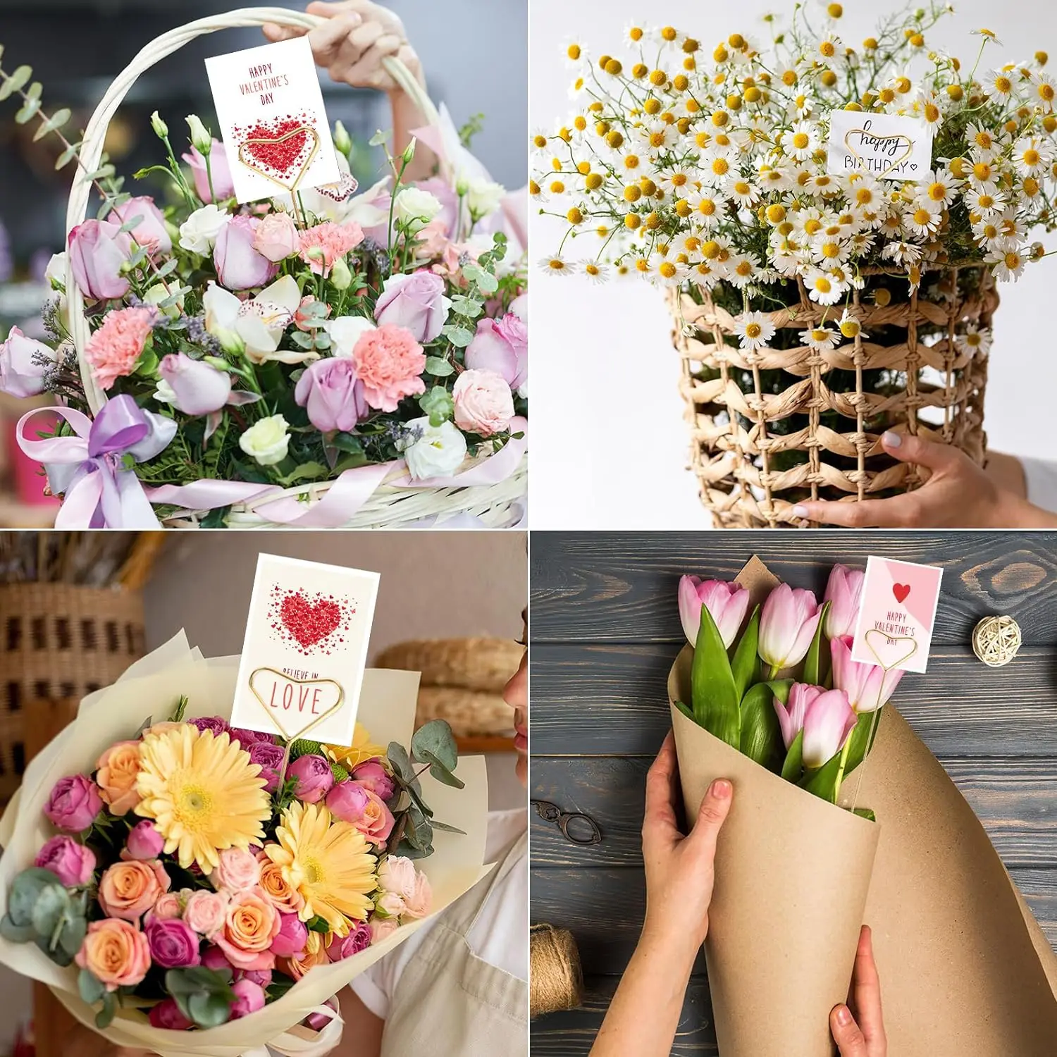 loghohu 40 supporti per foto a forma di cuore dorato, in metallo, 30 cm, per decorazione da tavolo, matrimonio, composizioni floreali, decorazione per torte