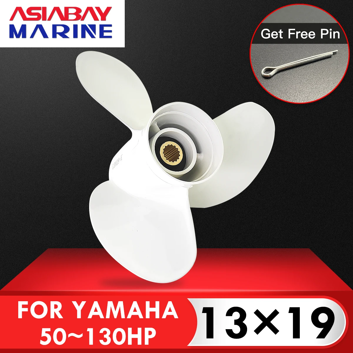 Yamaha Outboard Propeller Motor Aluminum Alloy Screw 13*19 Inch For 50hp 60hp 70hp 75hp 80hp 90hp 115hp 130hp Boat Engine Part marine propeller