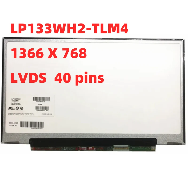 

LP133WH2-TLM4 LP133WH2 (TL) (M4) LP133WH2 TL L4 13.3" SLIM LED Laptop Lcd Screen 1366*768 LVDS 40pin Matrix panel Replacement