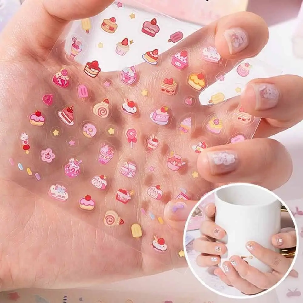 25Pcs/Set No-Repeat Nail Sticker Self Adhesive Soft Embossed Cartoon Stickers Multifunction 3D Manicure Decals