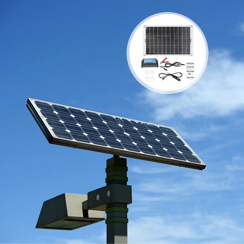 Pannello Solare Policristallino Da 20W Con Controller 30A Caricatore Per Pannello Solare Modulo Ad Alta Efficienza Potenza Fotovoltaica Per Il Campegg