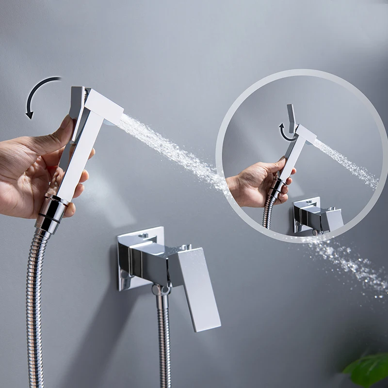 

Bidets Shower Sprayer Anal Cleaning Brass Toilet Bidet Sprayer Kit Bronze Shower Head Wash Hygienic Shattaf Bathroom Bidet Set