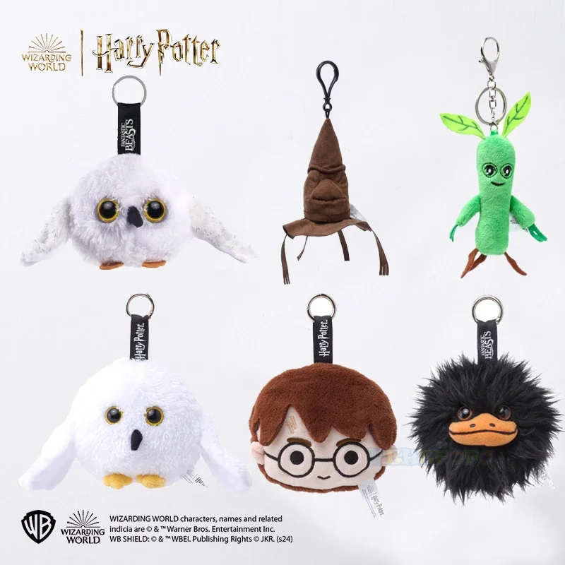 Plush Toys Plush Keychain Plush Key Chain 12cm Harry Potter Plush Hanging Purses Hedwig Cartoon Peripheral Branch Hat Pendant Fantastic Beasts Wherever Keychain
