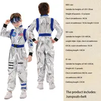 Costume d'astronaute pour enfants, combinaison de pilote spatial pour hommes et femmes, costume d'astronaute scolaire, costume d'halloween 3