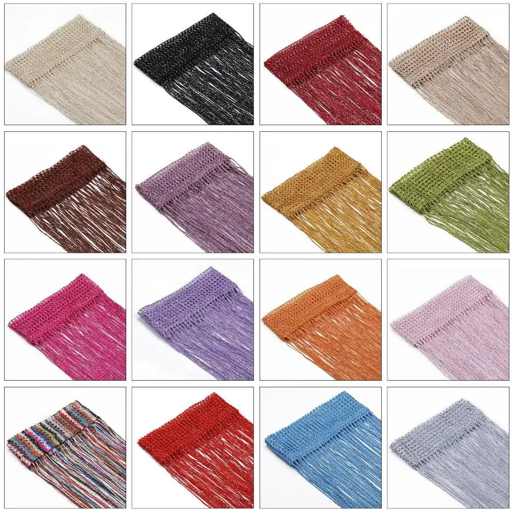 

Блестящие оконные занавески с бахромой для двери и экрана