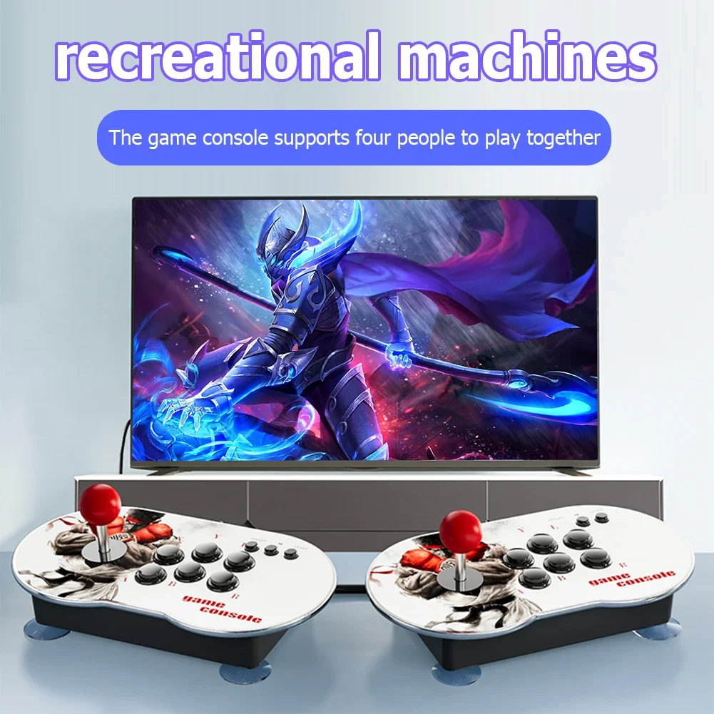 Nuova Console di Gioco Retrò Classica con Doppio Joystick, Doppia Batteria, Giochi di Combattimento PS1 HD 4K, 10000 Giochi Arcade, Proiettore TV, Monitor