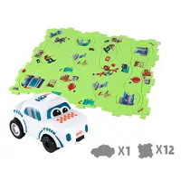 Puzzle Track Car Play Set Toddler Puzzle Board And Rail Car Combo Kids Puzzle Board Car Toys For Home Nursery Daycare Center 1