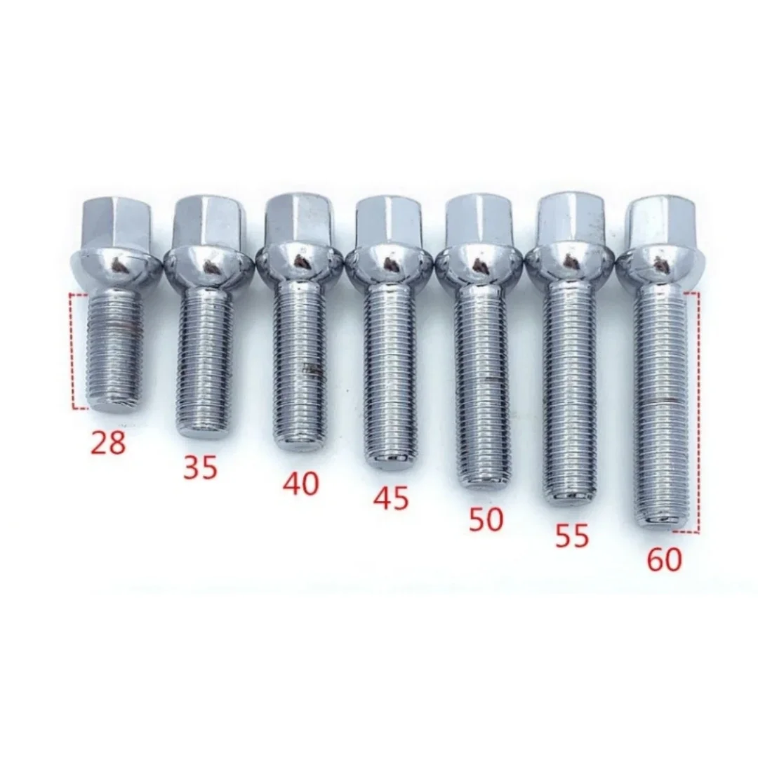 1pc M15x1.25 Extra Long Wheel Lug Bolts Screws Suit for Mercedes-benz Hex 17mm Thread Length 28/35/40/45/50/55/60/65mm