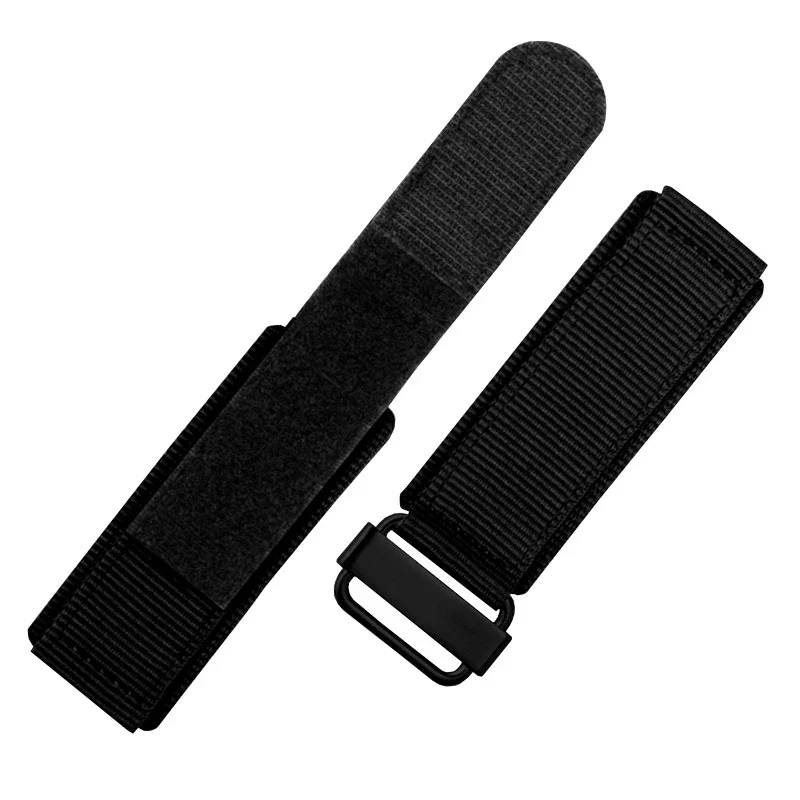 High-Quality Black Blue Green Nylon Sport Watch Strap with Hook-and-Loop Fastener