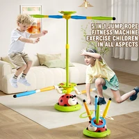 Musical Jump Sports Toys 5 in 1 3 in 1 Toss Ring Game Toy and Shooting Launcher for Kids Ladybug Multifunction Outdoor Machine