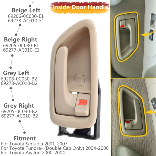 Interior Door Handle Trim Tundra Dorman 81223 - Manija De Puerta