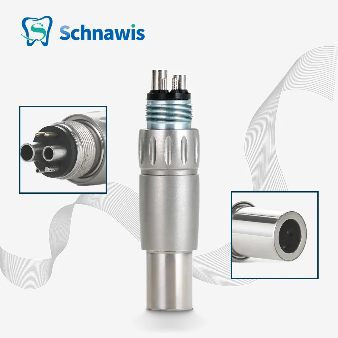 

Schnawis Dental Fiber Optic Quick Coupling LED Turbine Connector Dentistry Inner Water Air Motor Slow Speed Handpiece Parts