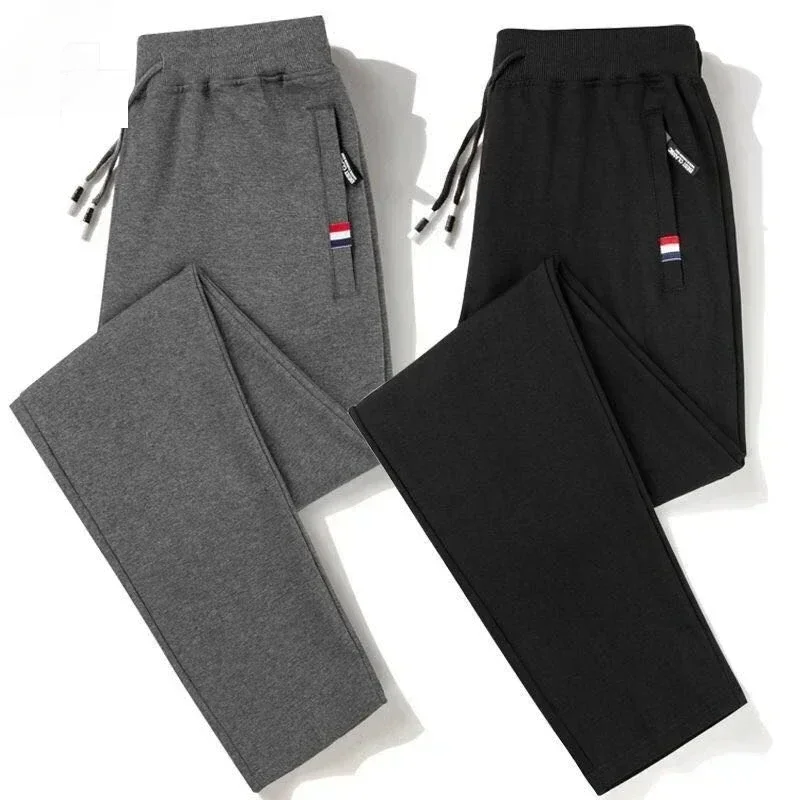 Spring Pants Men Fitness Sportswear Tracksuit Elastic Waist Sweatpants Cotton Trousers Loose Gyms Jogger Track Pants Mens M-8XL sport jogging trousers