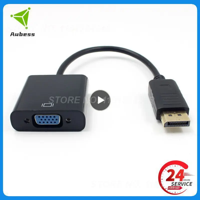 Grwibeou 디스플레이 포트 DP-VGA 어댑터 케이블, PC 컴퓨터 노트북 HDTV 모니터 프로젝터용 수-암 변환기
