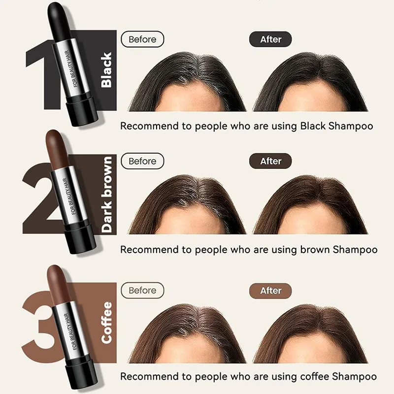 Hair Dye Stick Black Brown One-off Temporary Coloring Cover White Hairs Hairline Disposable Lipstick Smear Type