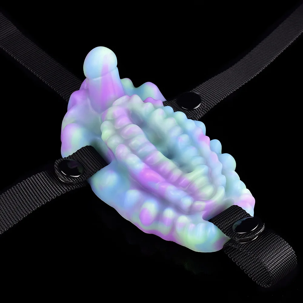 YOCY Strapon Sex Grinder Remote Control Vibrators Foreplay Adult Game Toy Bandage Masturbator Liquid Silicone Sexual Grinder