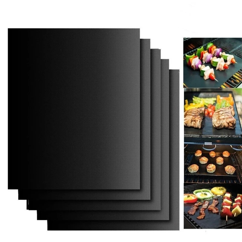 Non Stick BBQ Grill Liners 44X33CM Grill Mat Oven Foil Barbecue Liner Reusable Mat Bbq Tools Accessories