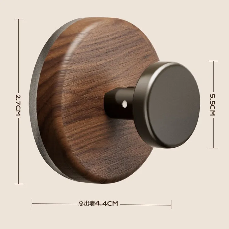1/2pcs 호두 나무 벽 걸이 흡입 컵 후크 펀치 무료 수건 걸이 걸이 주방 욕실 후크 홈 스토리지 홀더 후크