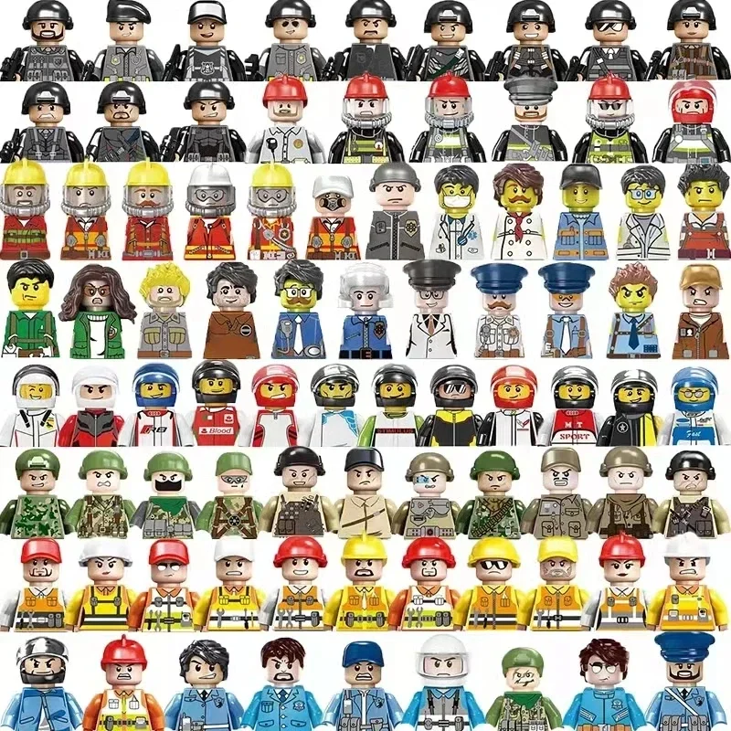 사람 시리즈 전문 빌딩 블록 미니 피규어, 어린이 DIY 장난감, 어린이 크리스마스 선물, 클래식 3D JM227