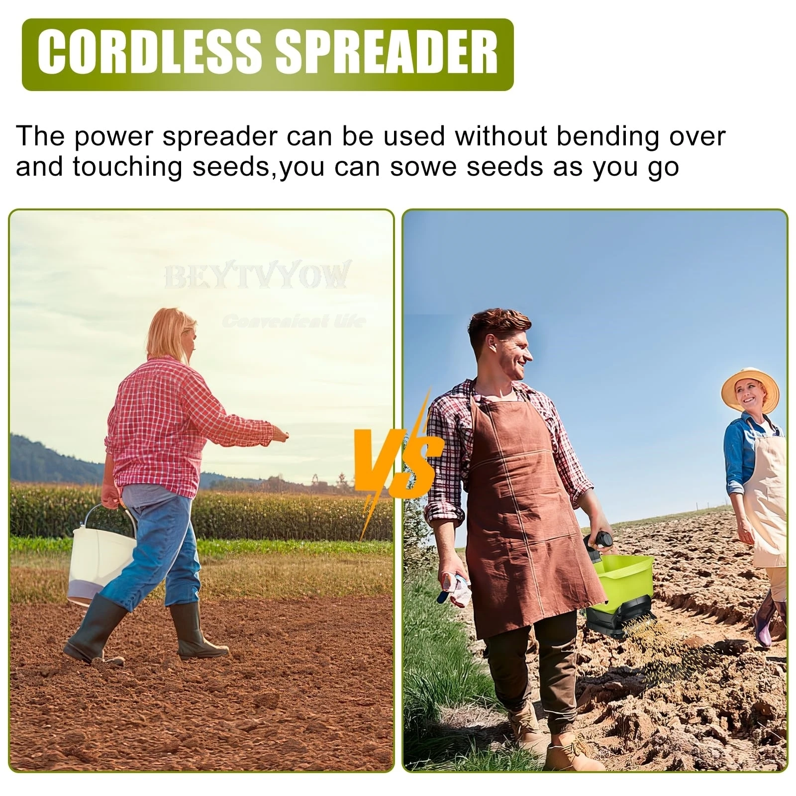 Salt Spreader for Ryobi/Makita/Dewalt/Milwaukee/Bosch/Craftsman 20V MAX Battery