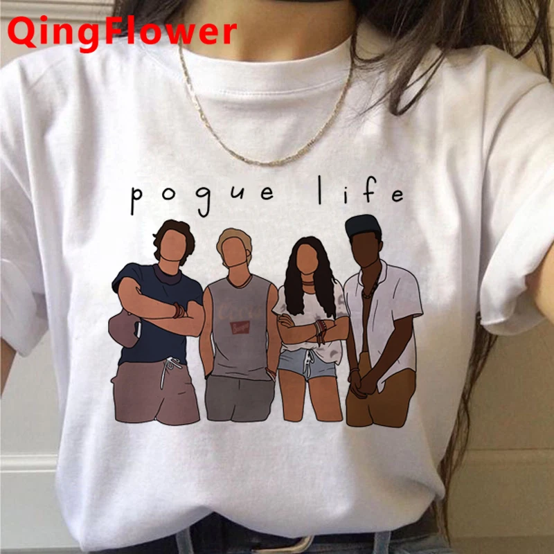 Tanie 90s graficzny Pogue życie zewnętrzne banki T koszula kobiety Ullzang sklep