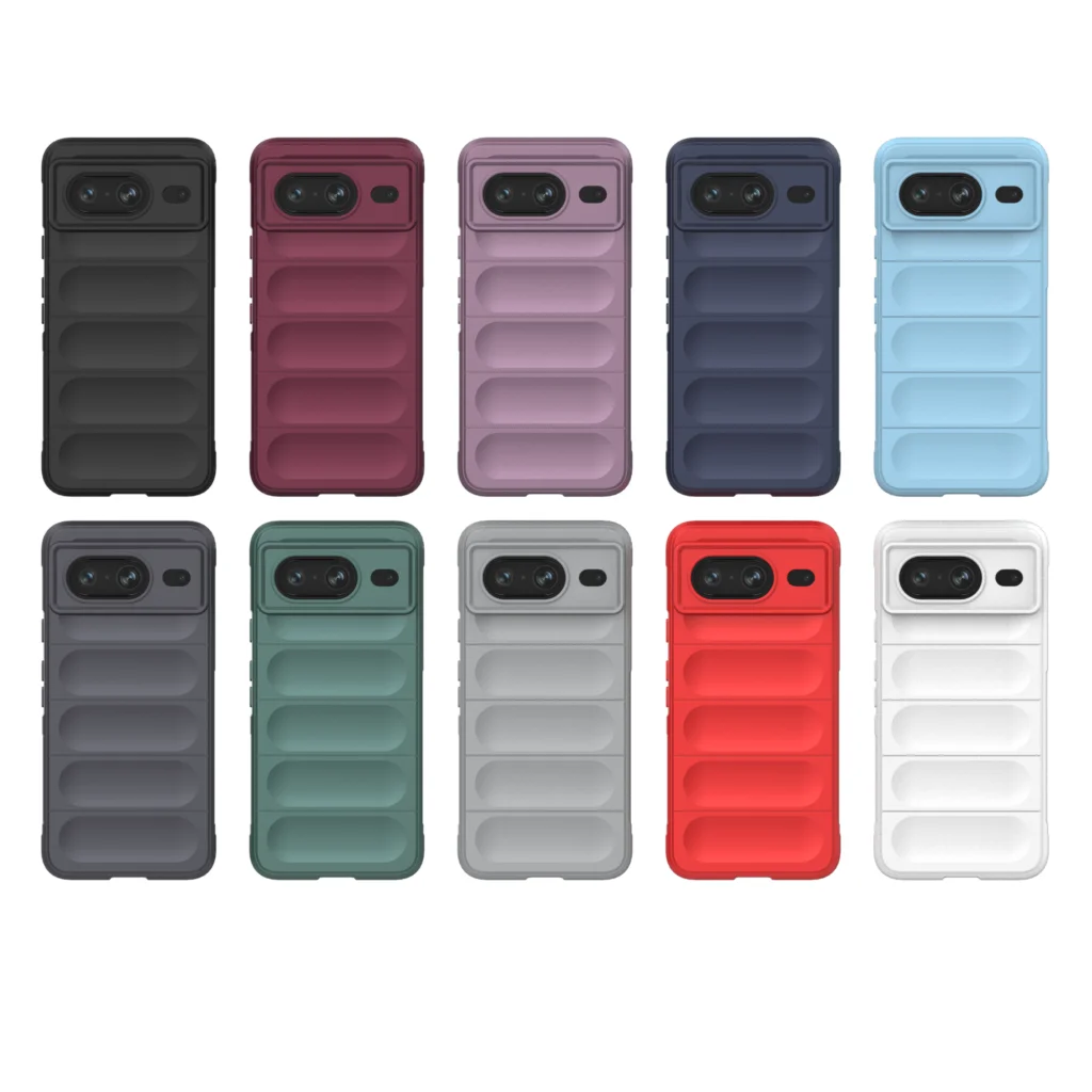 Xinyunew Cover Per Google Pixel 8, Custodia Antiurto 3 Strati Con Supporto, Blu Navy - 6