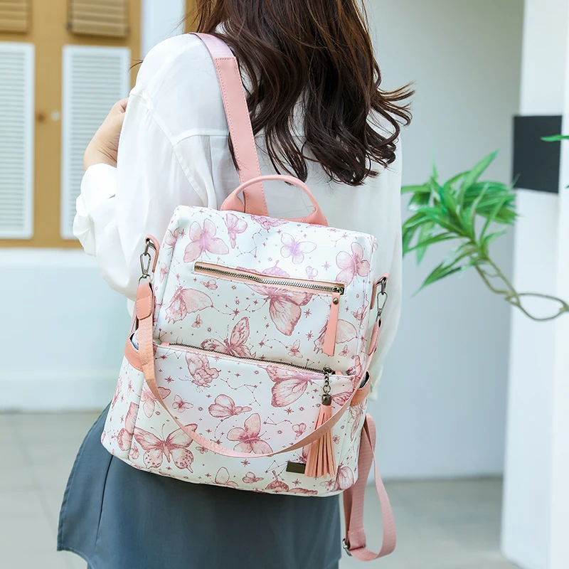 convertible backpacks leather Backpack tanned cowhide and durable Tackle Monthly Subscription - Color:Pink Ice-White-Pink Ice Apple iMac