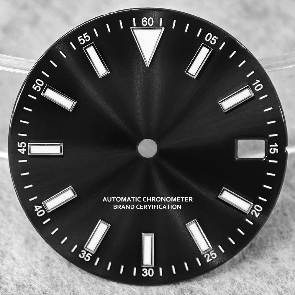 Green Luminous High-Quality Watch Face for Date Series, 28.5mm Dial