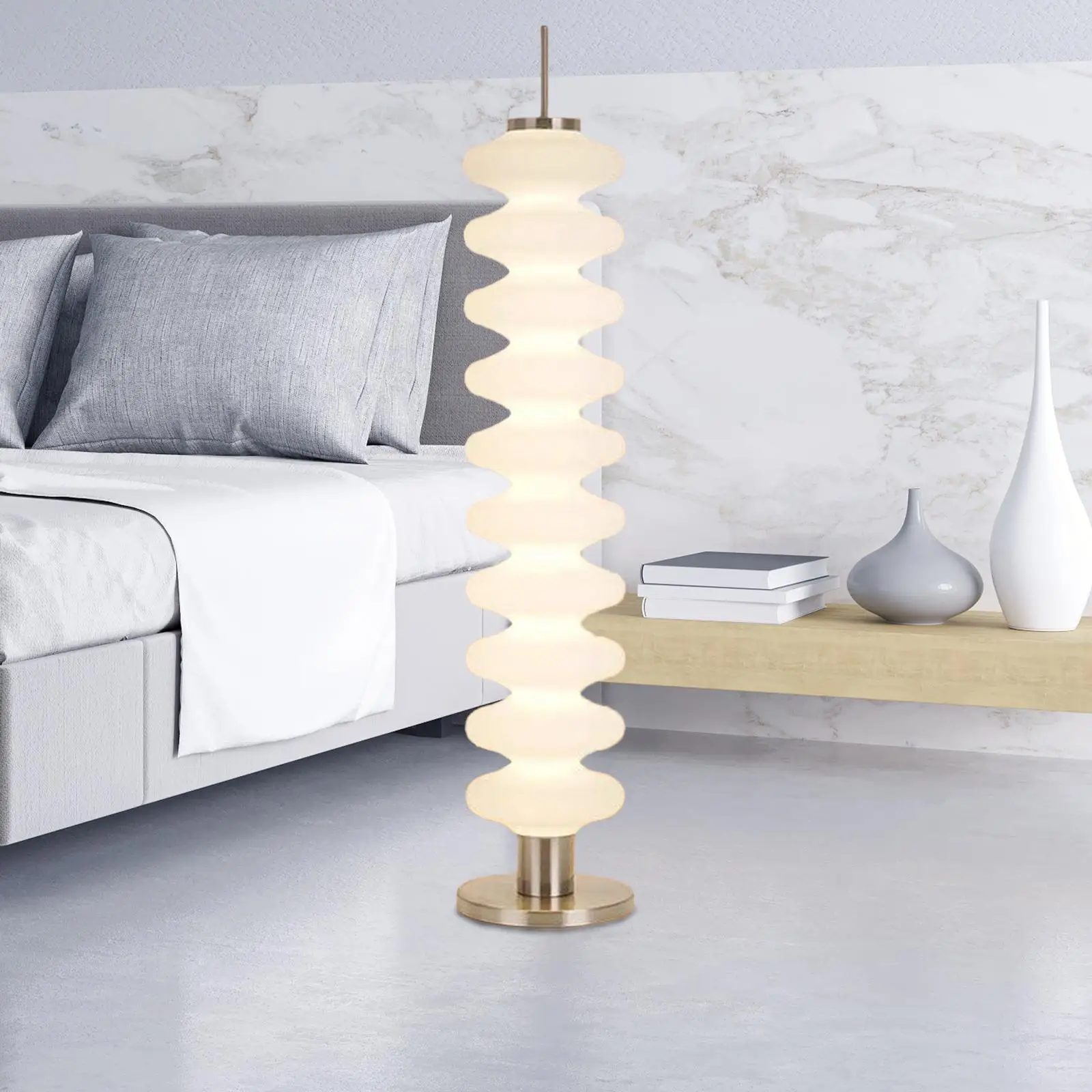 Standing Floor Lamp Acrylic Lampshade Light Cover Accessory 10x22.6inch Replacement for Home Office Lightweight