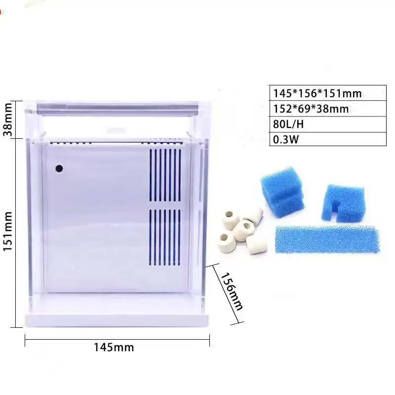 Aquarium small fish tank office desktop goldfish fish tank freshwater version saltwater version aquarium accessories5V
