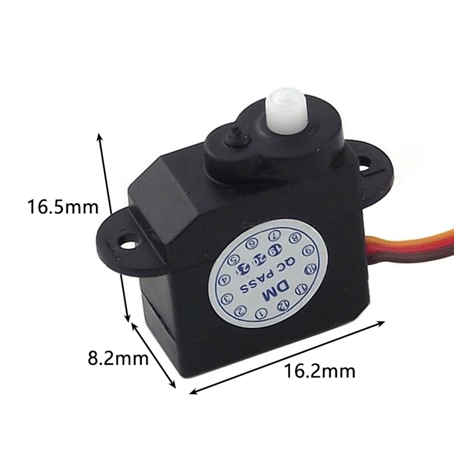 5 Servomotori Micro RC DM-S0020 2.1g – Connettore JR 3 Pin 180° Per Aerei E Modellini