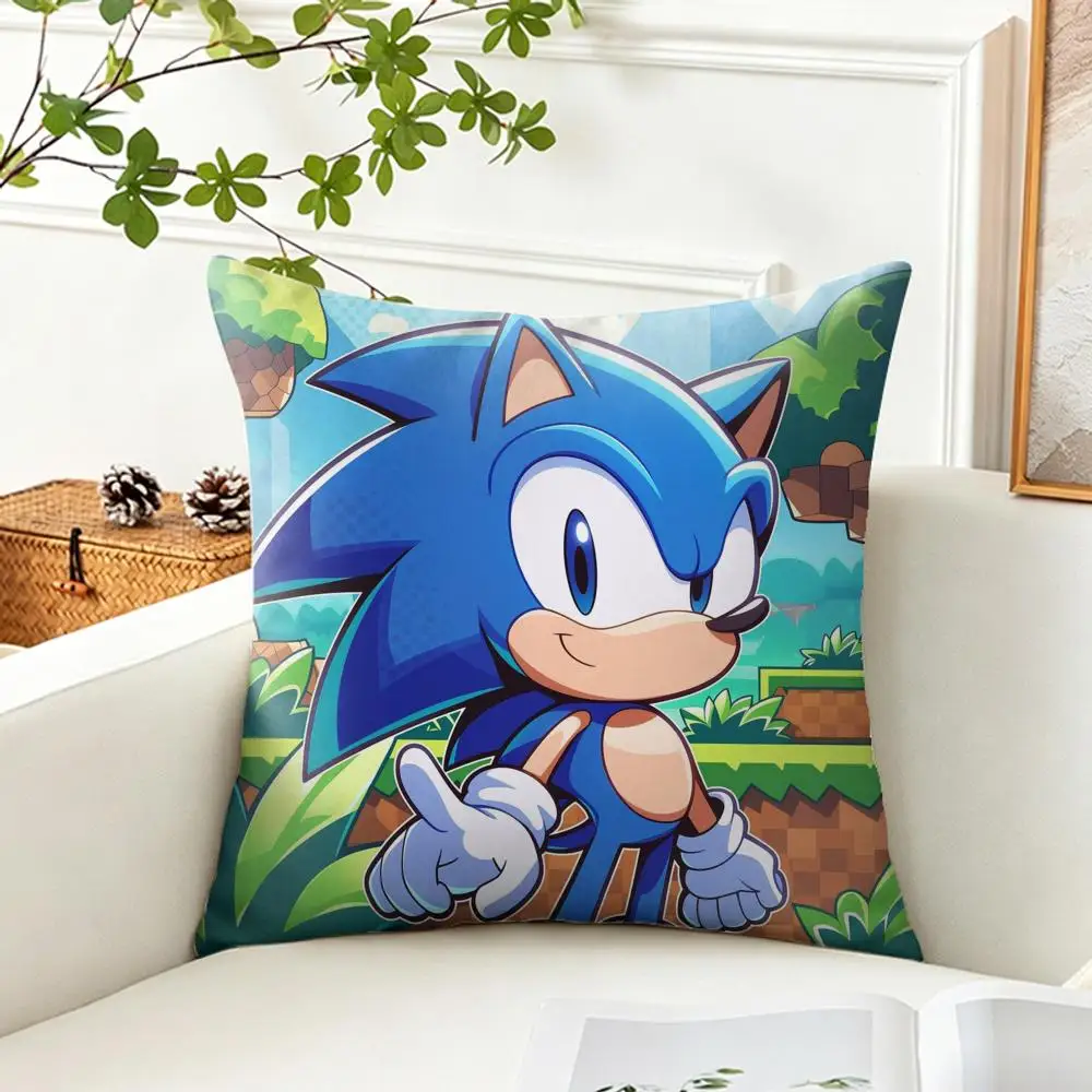 S-Sonic 쿠션 커버 편안한 쿠션 커버, 베개 커버, 소파 쿠션, 따뜻하고 독특한 홈 데코, 베개 커버