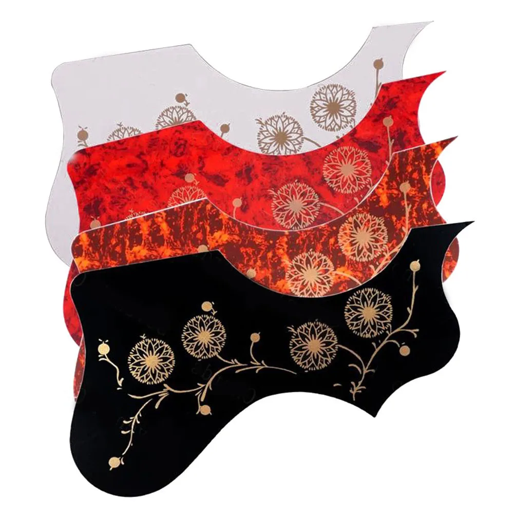 Description Picture 6 of item1pc Guitar Pickguard Red Black White Pick Guard Sticker Acoustic Guitar Guar Guitar Scratch Plate Protective Accessory