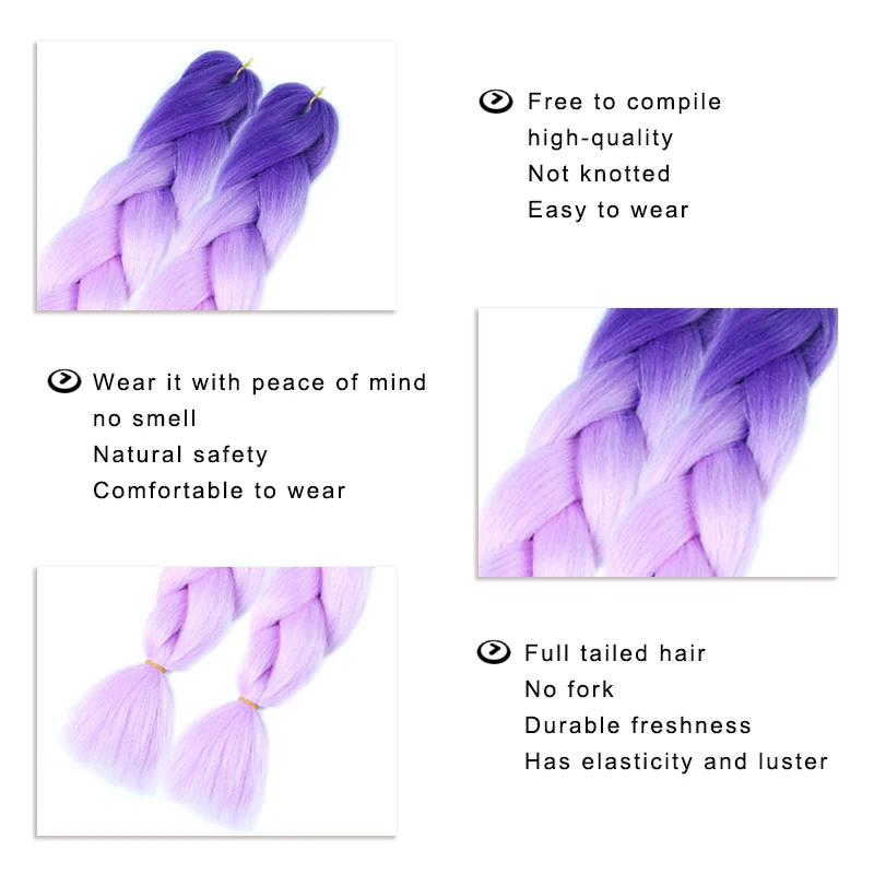 LUPU 24 inch synthetic giant woven hair cap heat-resistant fiber knitted hook design Halloween costume party Christmas