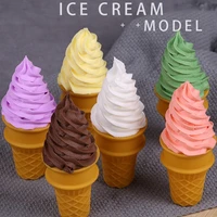 Colorful Realistic Fake Ice Cream Cone Window Display Model  Sweet Dessert Photo Props Kitchen Accessories Plastic Dropshipping 1