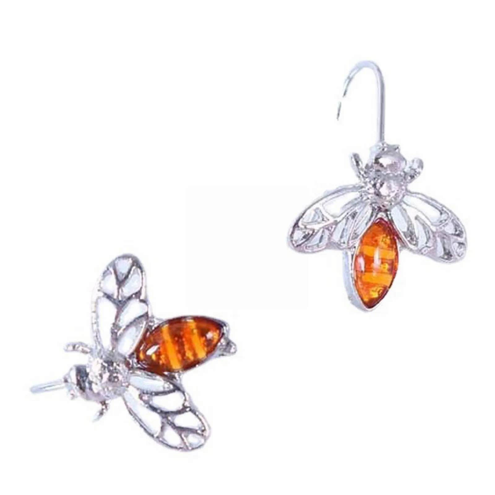Fashion Retro Little Bee Stud Earrings Amber Bee Earrings Exquisite Jewelry Valentine'S Gift Boucle D’Oreilles Acier Inoxydable 5