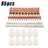 Hot  85pcs Tips LG-40 PT-31 Air Plasma Cutting Cutter Consumables CUT-40 CUT-50D CT-312 40A Swirling Rings Electrode Shield Cups 1