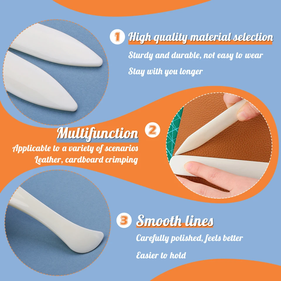 3/4/6 Pcs Bone Folders Crease Makers Scoring Tool Paper Creasing Tool Paper Creaser for Paper Crafts Quilting Leathercraft Bookbinding