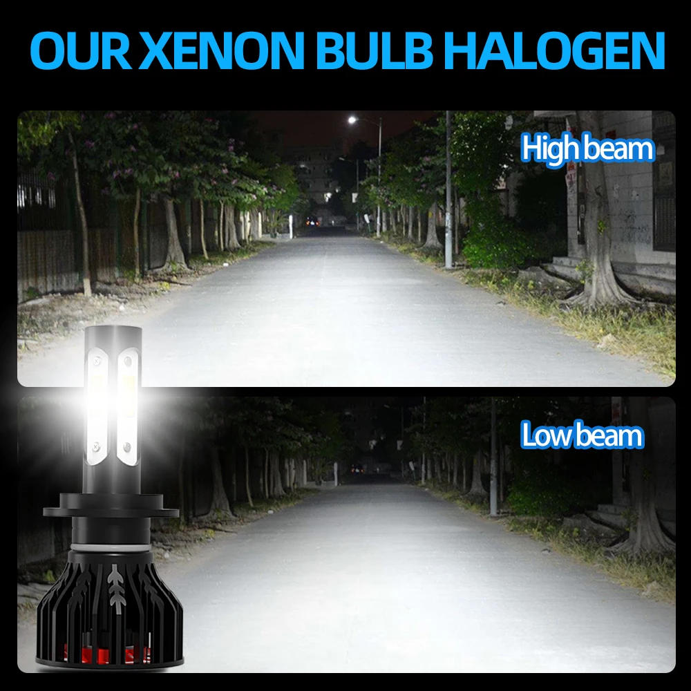H13 Canbus Led Headlight 6000K 120W 20000LM Auto Headlamp Jeep Wrangler 2010-