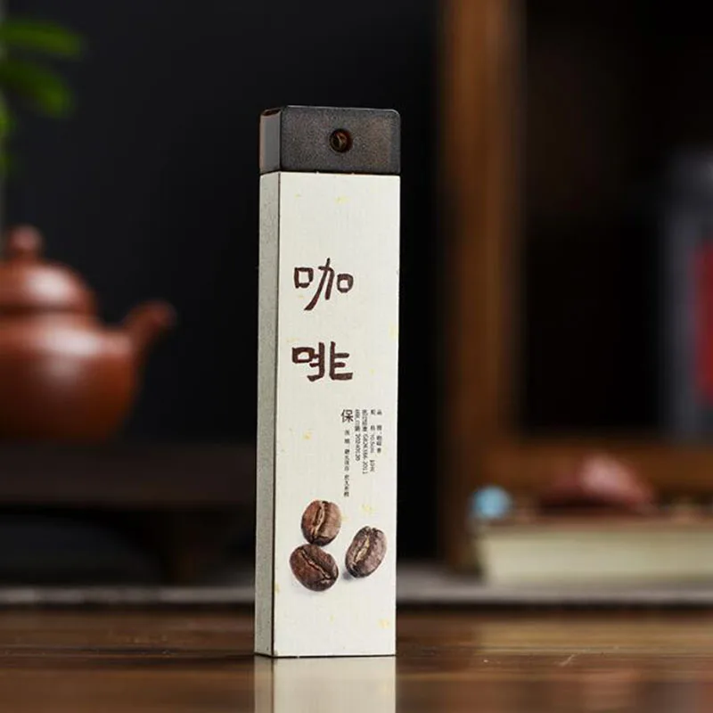천연 커피 녹차 과일향 스틱 향 인센스 가정용 방향제 아로마 스틱 박스 패키지 상품